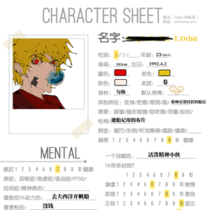 Orbit character sheet